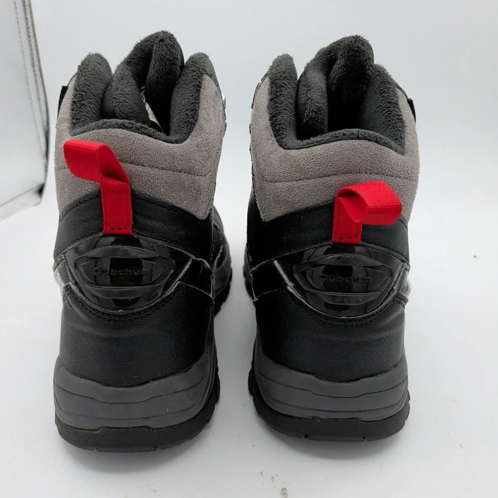 Quechua Decathlon SH520 X-Warm Mid M Black Waterproof Hiking Snow Boot Mens 10.5